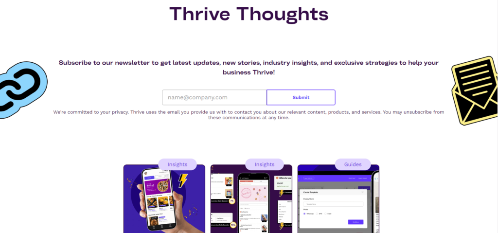 Blog page of thrive