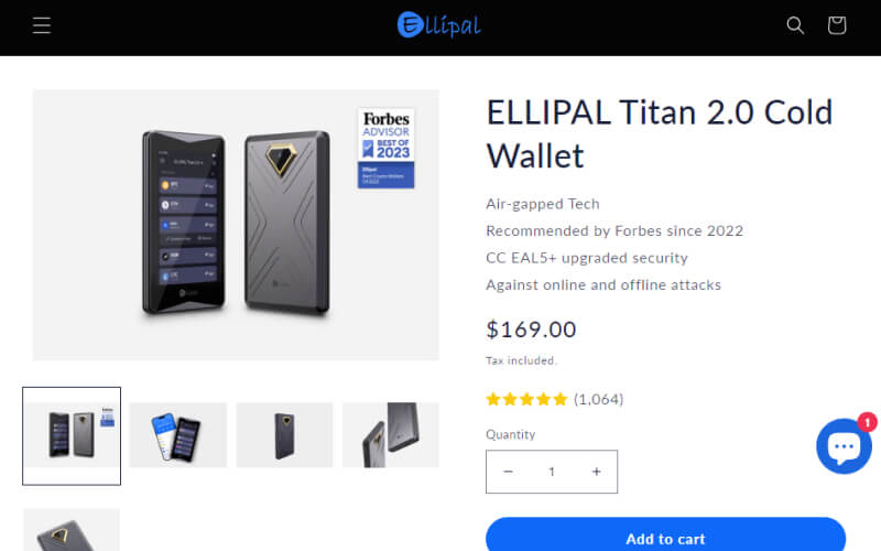 Ellipal Titan Cold Crypto Wallet