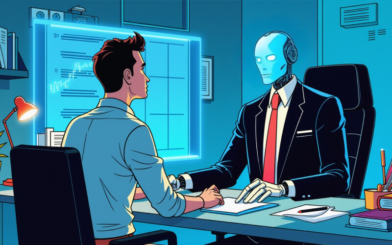 AI Agent guiding a person in crypto investments