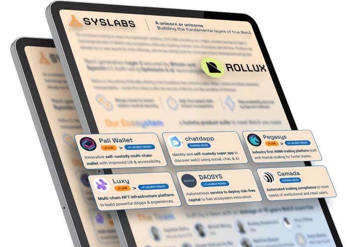 Syslabs - one pager ipad mockup