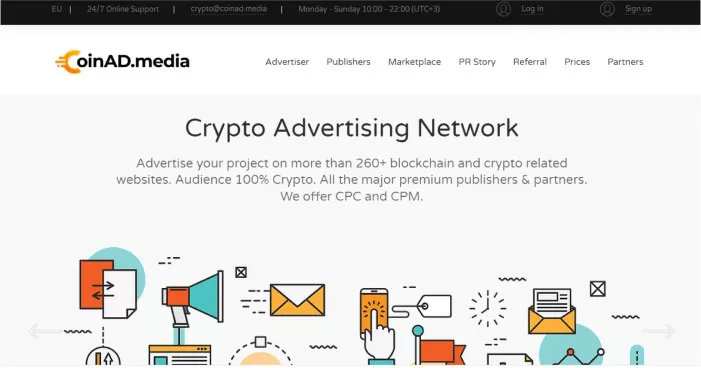 crypto advertising network